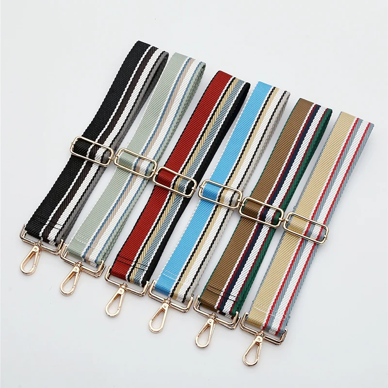 Wide 5CM Stripe Nylon Belt Bag Straps for Women Shoulder Messenger Bags
