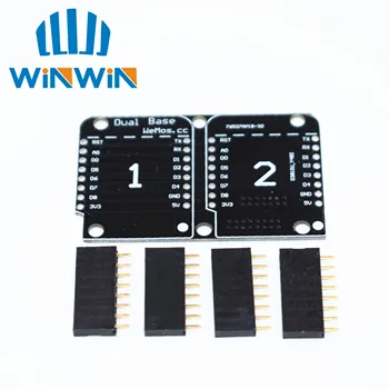 

H71 10sets 10pcs Double Socket Dual Base Shield D1 Mini NodeMCU ESP8266 Diy PCB D1 Expansion board