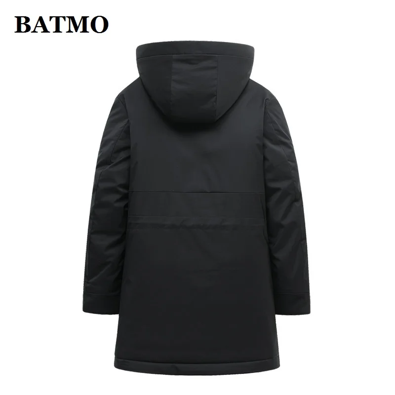 BATMO Новое поступление Зима 90% белые куртки с капюшоном на утином пуху мужские пуховики плюс размер M-4XL 9719