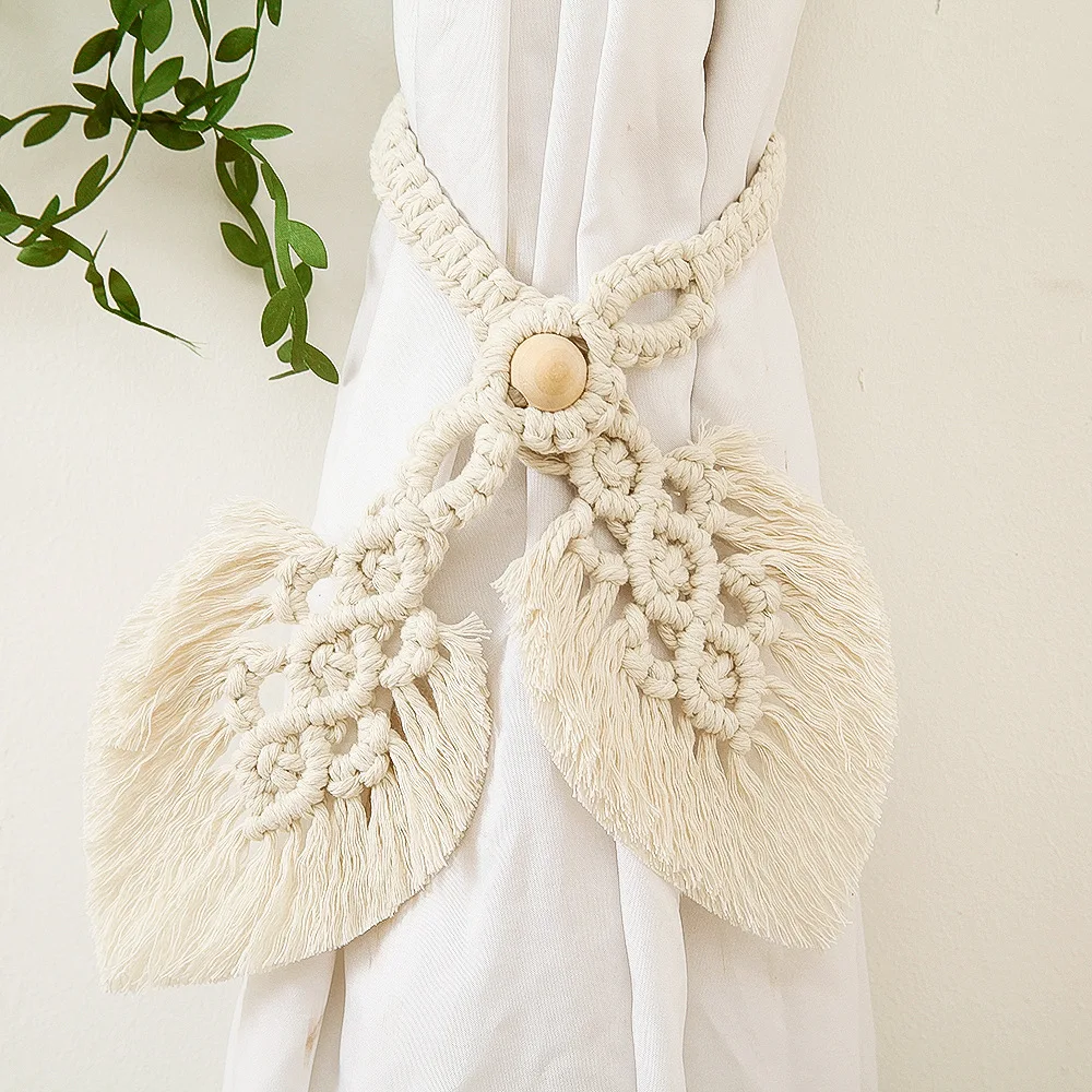 New Hand-woven Tassels Adjustable Tie Curtains Home Accessories Bohemian Decoration Hotel Curtain Decorative Accessory