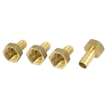 

1/2BSP Female Thread 12mm Tube Dia Brass Hose Barb Coupler 4pcs