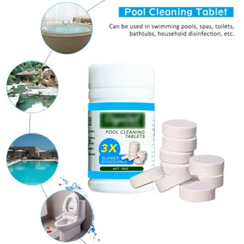 

1 Bottle Pool Cleaning Tablet (100 PCS) Swimming Pool Cleaner Purify Water High Quality Practical Cleaning Tablets