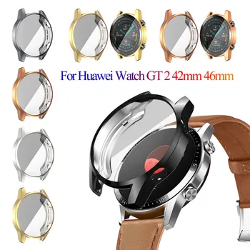 

1 PC Electroplate TPU Watch Case Full Cover Screen Protector for Huawei Watch GT 2 46mm 42mm Replacement Smart Watch Accessories