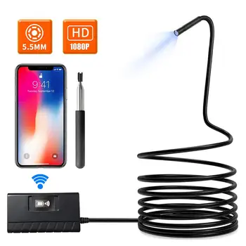 

6LED Endoscope Car Maintenance WiFi Durable USB Endoscope Mobile Phones Black Practical Inspection WiFi Endoscope Portable