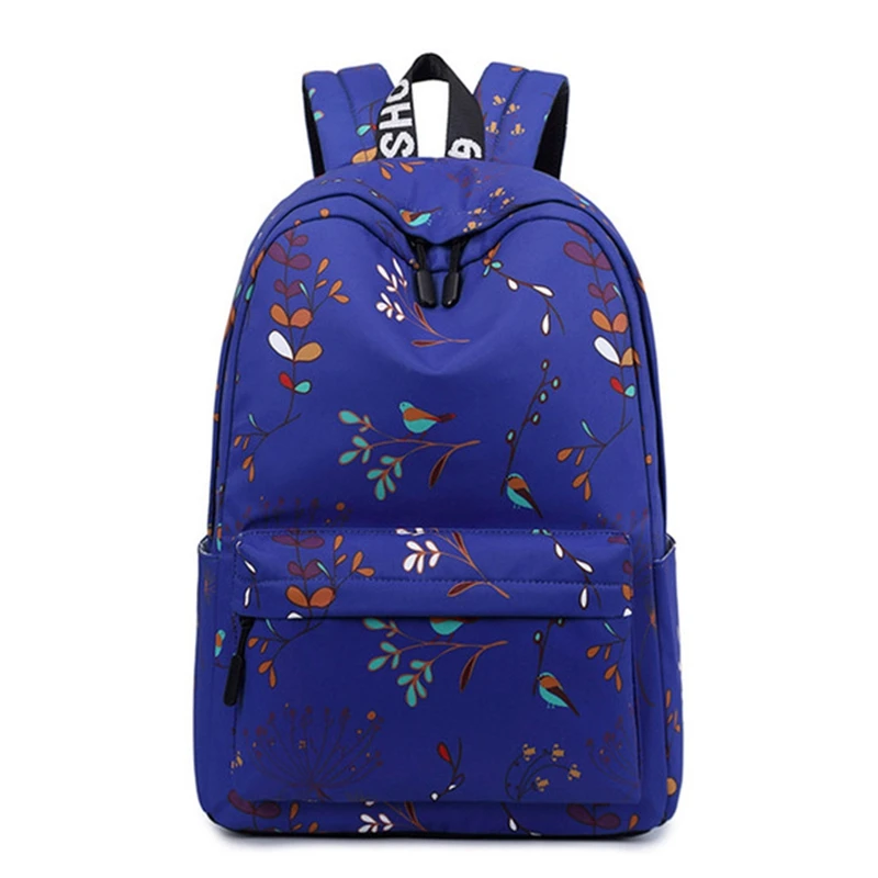 

Casual Waterproof Women Backpack Flower Print Girls College Laptop Backpacks Lady Travel Backpack