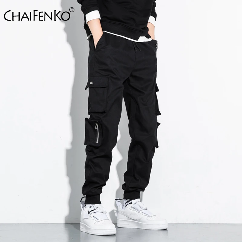 Tanio CHAIFENKO Hip-Hop Cargo spodnie męskie moda Harajuku spodnie haremki