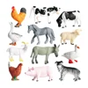 12 Pieces Realistic Simulation Farm Animal Model Kids Educational Toy Playhouse Decor 4