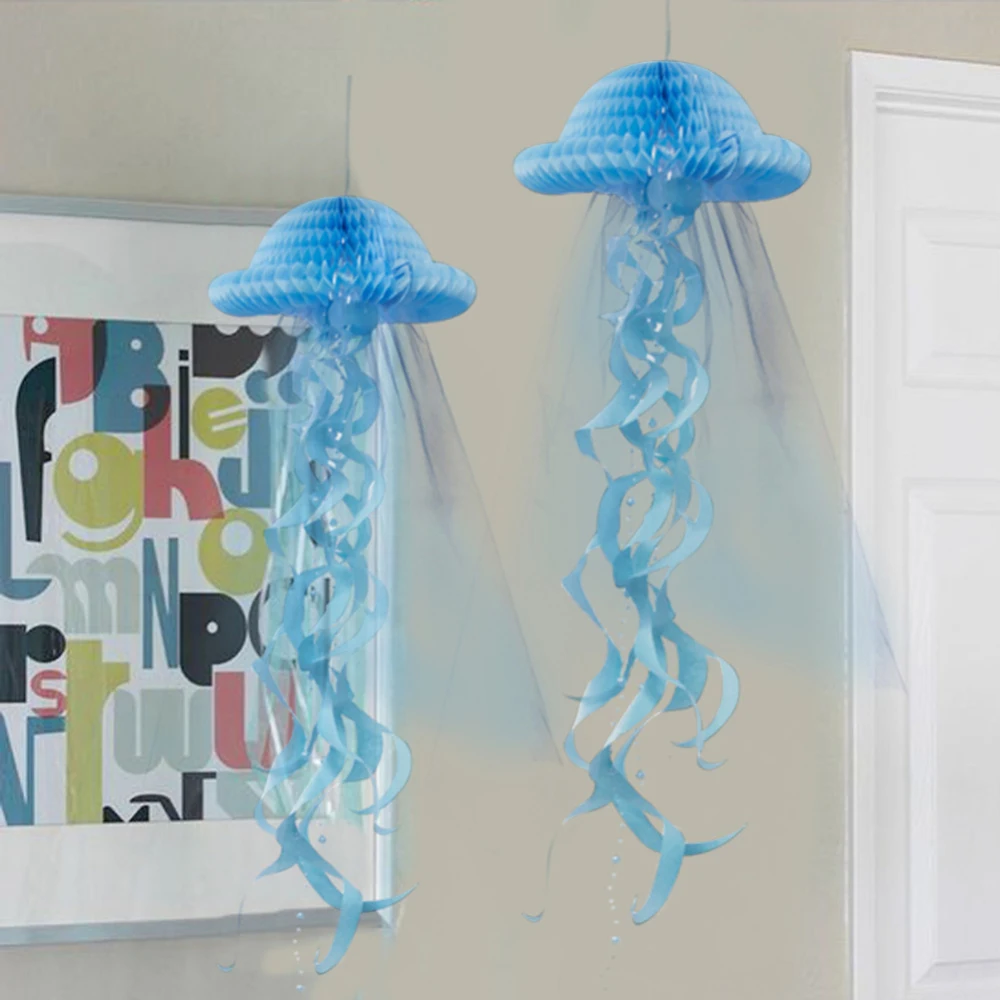 DIY Jellyfish вечерние украшения подвесной галобиос соты губка Боб под морем Декор дети день рождения, детский Душ Поставки
