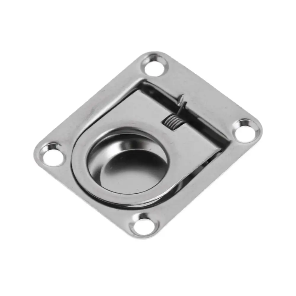 

42 x 36mm Stainless Steel Hatch Lift Handle Pull Ring Recessed Fitting Marine Boat RV Sailing