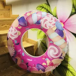 2019 Новый леденец печать надувной плавающий круг плавающий кольцо Дети бассейн игрушки