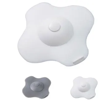 

Recableght Kitchen Bathroom TPR Floor Drain Cover Press Type Design Soft And ElasticnToilet Sink Drain Cover Lid Accessories