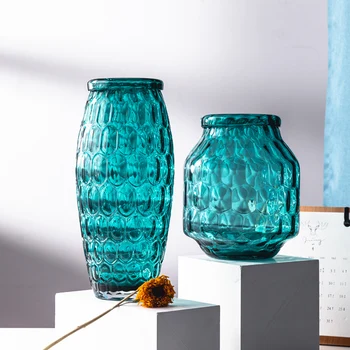 

AMERICAN ART GLAZED POLKA DOT GLASS VASE GREEN HYDROPONIC FLOWER DESKTOP FLOWER ARRANGEMENT HOME DECORATION ACCESSORIES WEDDING