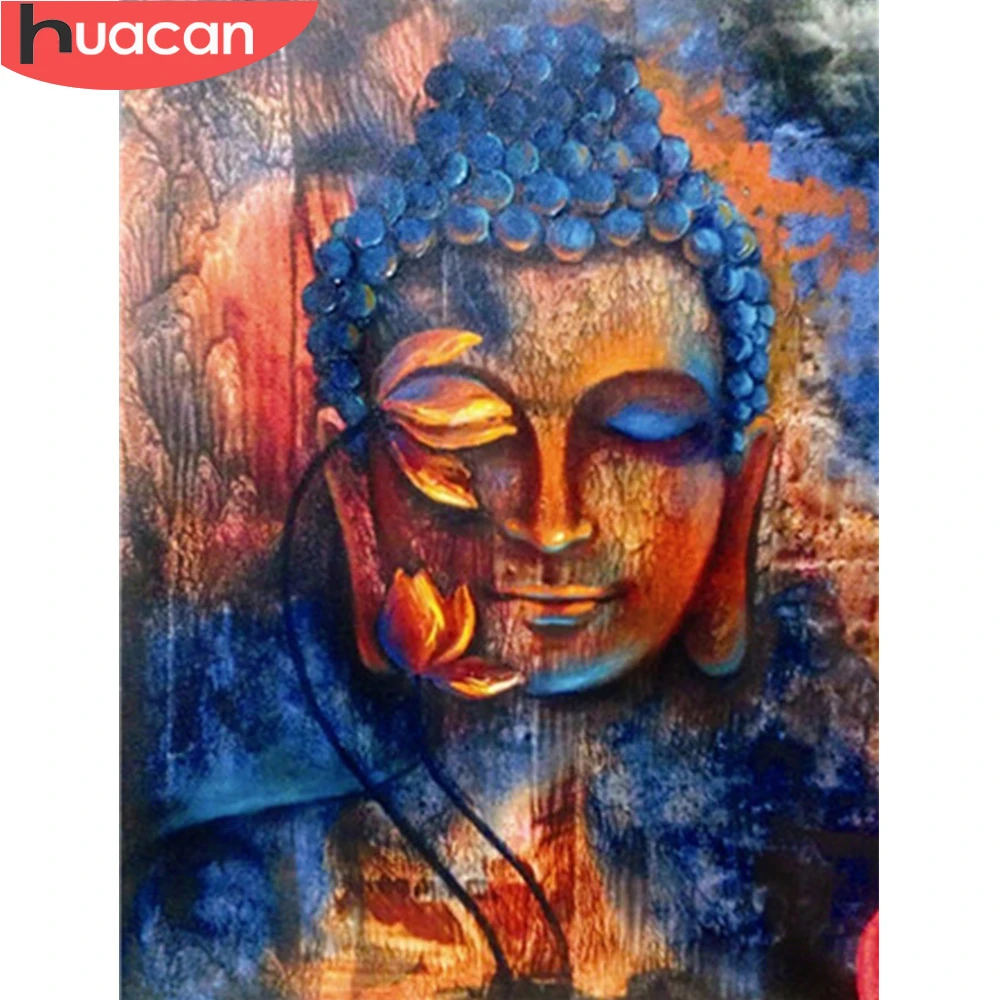 

HUACAN 5D Diamond Painting Buddha Zen Home Decoration Religion Cross Stitch Craft Kits Mosaic Full Square Round Drill Embroidery