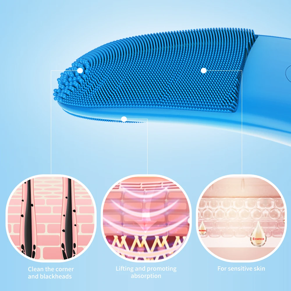 Электрические очищающие устройства для лица, инструменты для глубокой чистки пор, массажное устройство, очищающая кисть для лица