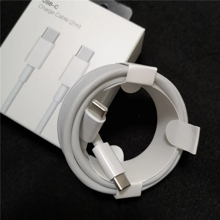 50 шт. USB c 2 м/6 футов зарядный кабель для передачи данных двойной тип c зарядный кабель для Macbook huawei samsung xiaomi в розничной упаковке