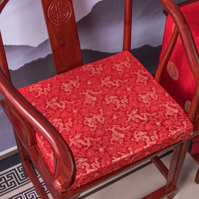 Golden Printed Chinese Style Sponge Cushion Dining Chair Seat Cushions Buttock Mat Pad For Home Decor Soft Sitting Pad 8 Sizes 5