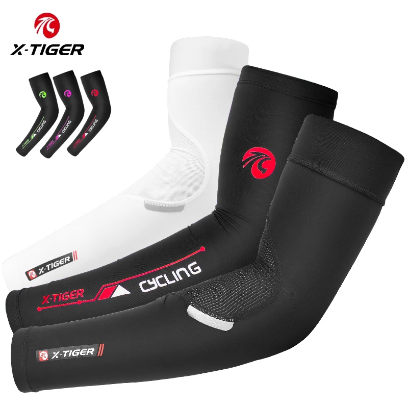 Bike Cycling Arm Sleeves Sun Protection Ice Fabric Sport Arm Covers Breathable