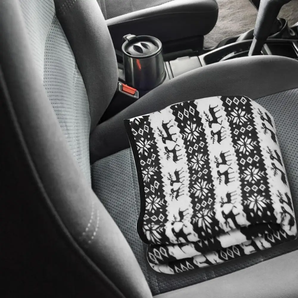 

145x100cm Car Heating Blanket Snowflake Elk Pattern 12V Car Electric Blanket Energy Saving Heated Travel Blankets