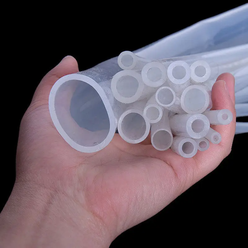 

100cm Safe Food Grade Clear Flexible Soft Rubber Translucent Hose Pipe Silicone Tube 1mm-19mm 1/2/3/4/5/6/7/8/9/10/12/16mm