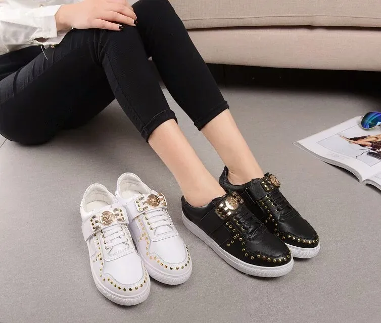 

2019 sneaker Sports Running Women's Shoes Lace Spiral Spring Shoes Leather Sports Shoes