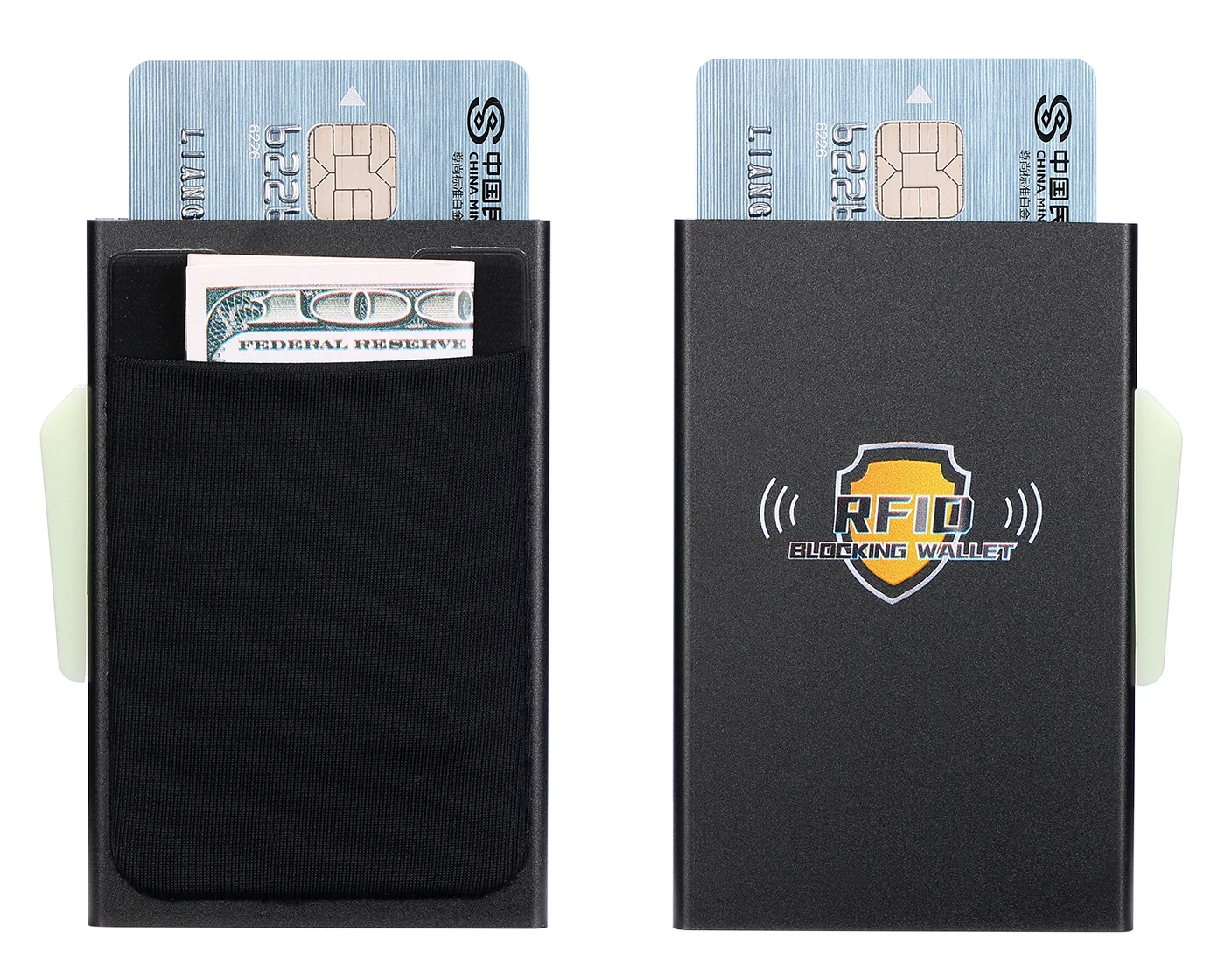 Новинка, RFID мужской мини кошелек, тонкий кошелек, бизнес стиль,, кредитный держатель для карт, мужской многофункциональный автоматический алюминиевый футляр, чехол для карт