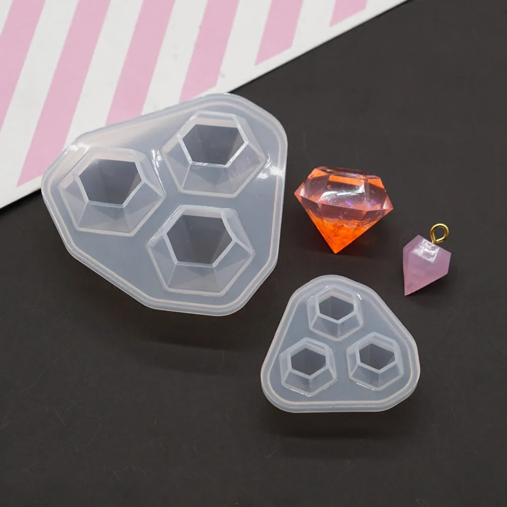 1pcs/lot Silicone Mold Resin Molds For DIY Small Diamond Pendant Die Mould for Jewelry | Дом и сад