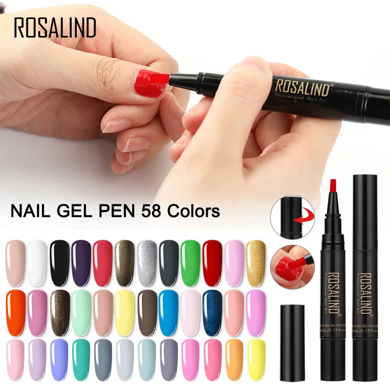 

Nail Gel Varnish Pencil One Step Gel Nail Pen No Need Top Base 3 In 1 UV Gel Lacquer Glitter Polish nail art nail polish set