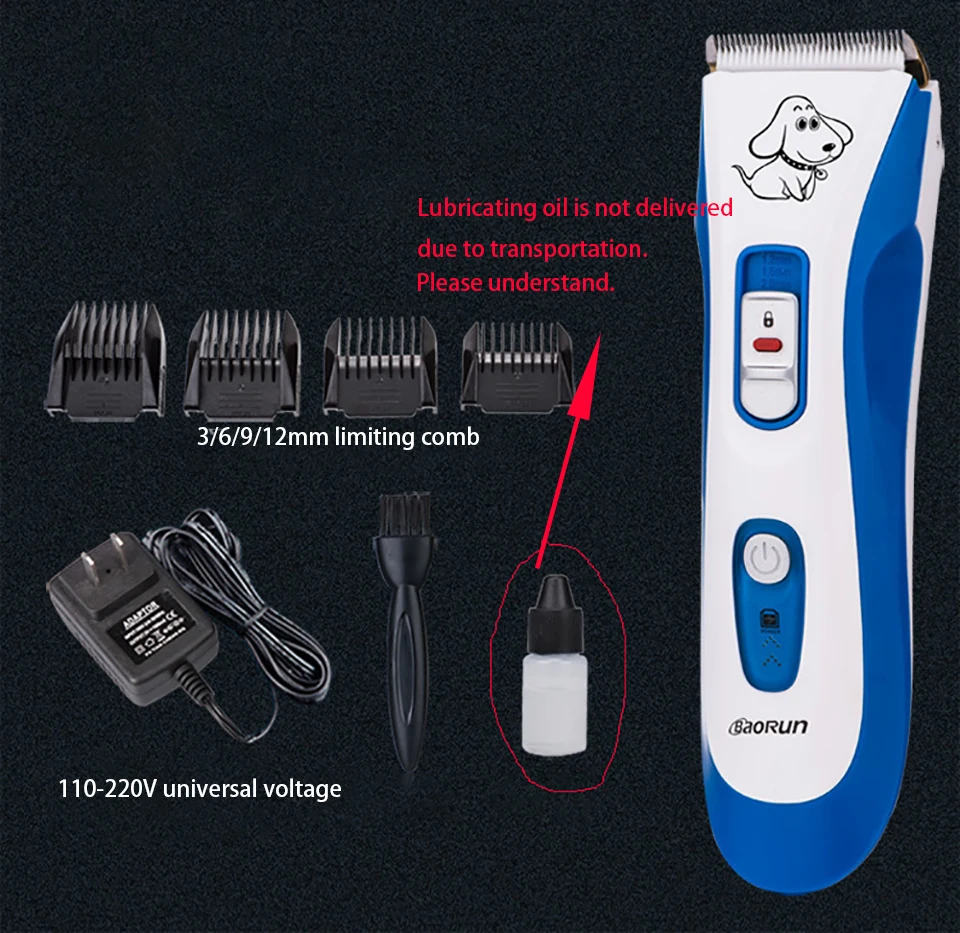 Electrical Pet Dog Hair Trimmers Waterproof Clippers Grooming Tool Rechargeable Cat Dog Professional Pet Grooming Clippers