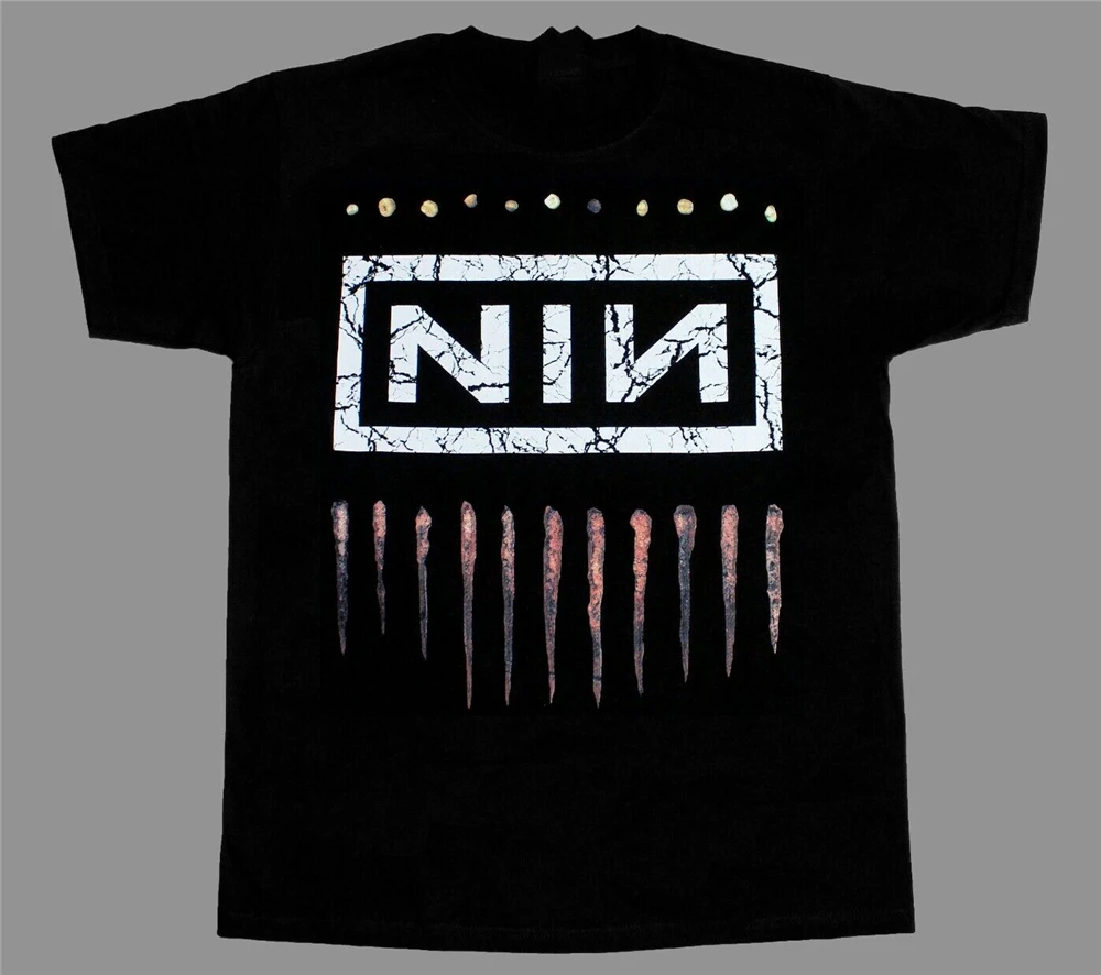 Nine Inch Nails Logo Rock S-Xxl Новая Черная футболка с короткими рукавами | Мужская одежда