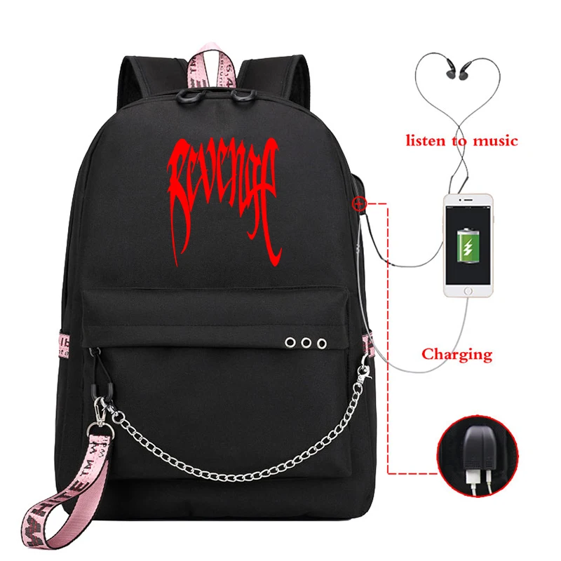 Рюкзак Mochila XXXTentacion, рюкзак для путешествий, рюкзак для ноутбука, рюкзак для мужчин и женщин, рюкзаки с Usb зарядкой, школьные рюкзаки для девочек-подростков