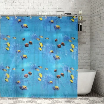 

Curtain for the bathroom 180 × 180 cm "Fish", EVA