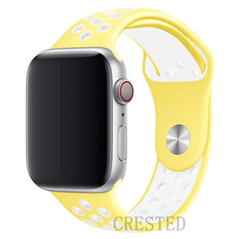 NEW mellow yellow Спортивный ремешок для apple watch band 44 мм/40 мм apple watch 5 4 3 band iwatch band 5 42 мм/38 мм correa браслет ремень аксессуары для часов - Цвет ремешка: NEW mellow yellow