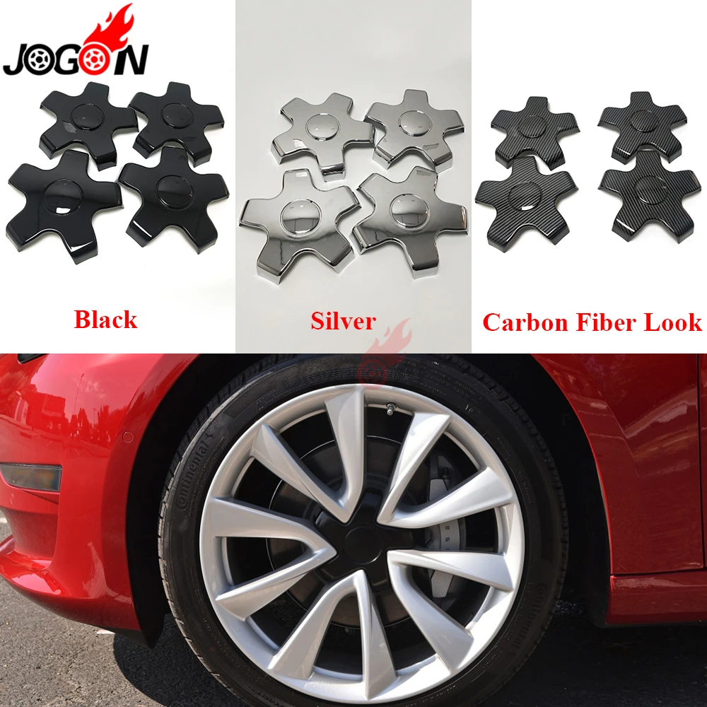 

ABS For Tesla Model 3 2017 2018 Car Styling Wheel Hub Tire Center Caps Cover Trim Molding Modified Accessories