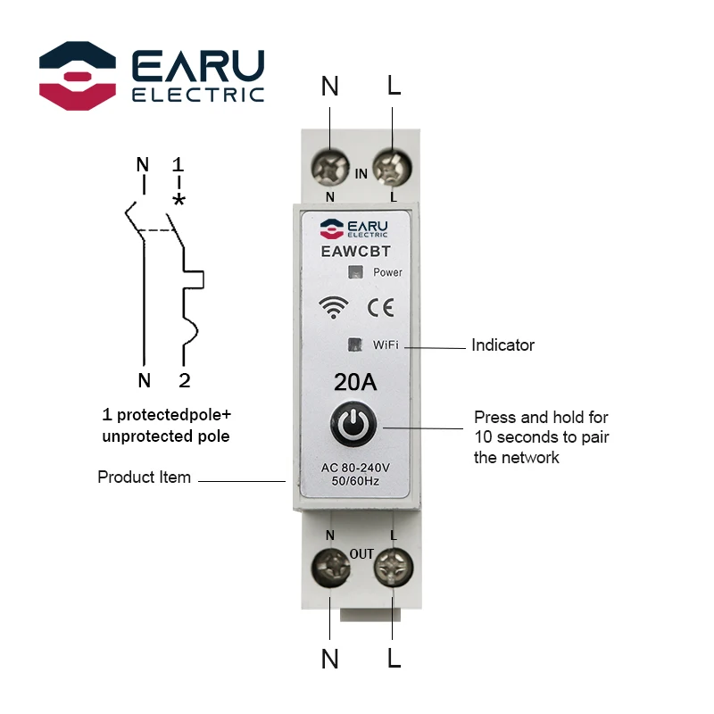 Interruptor Inteligente WIFI BAW mod IPSWIFI-10