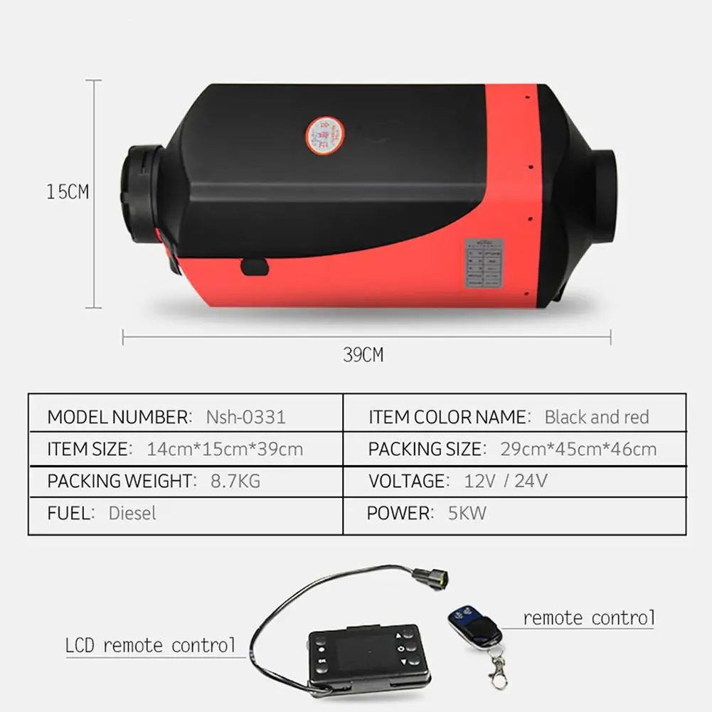 Автомобильный обогреватель 5KW 12V дизелей обогреватель стояночный отопитель с Дистанционный пульт с lcd монитор для RV, дом на колесах, грузовики, лодки