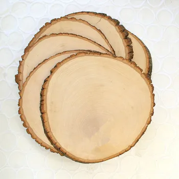 

10pcs 15cm(6inch) Large Rustic Wooden Tree Slices Centerpieces Rustic Wedding Decorations Wooden Log Sheet