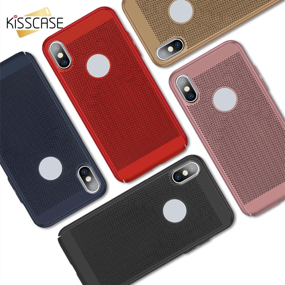 Ultra Slim Matte Phone Case For iPhone X Xs Max XR Hollow Heat Dissipation Cases 6 6s 7 8 Plus 5 5S Hard PC Back Cover Coque |
