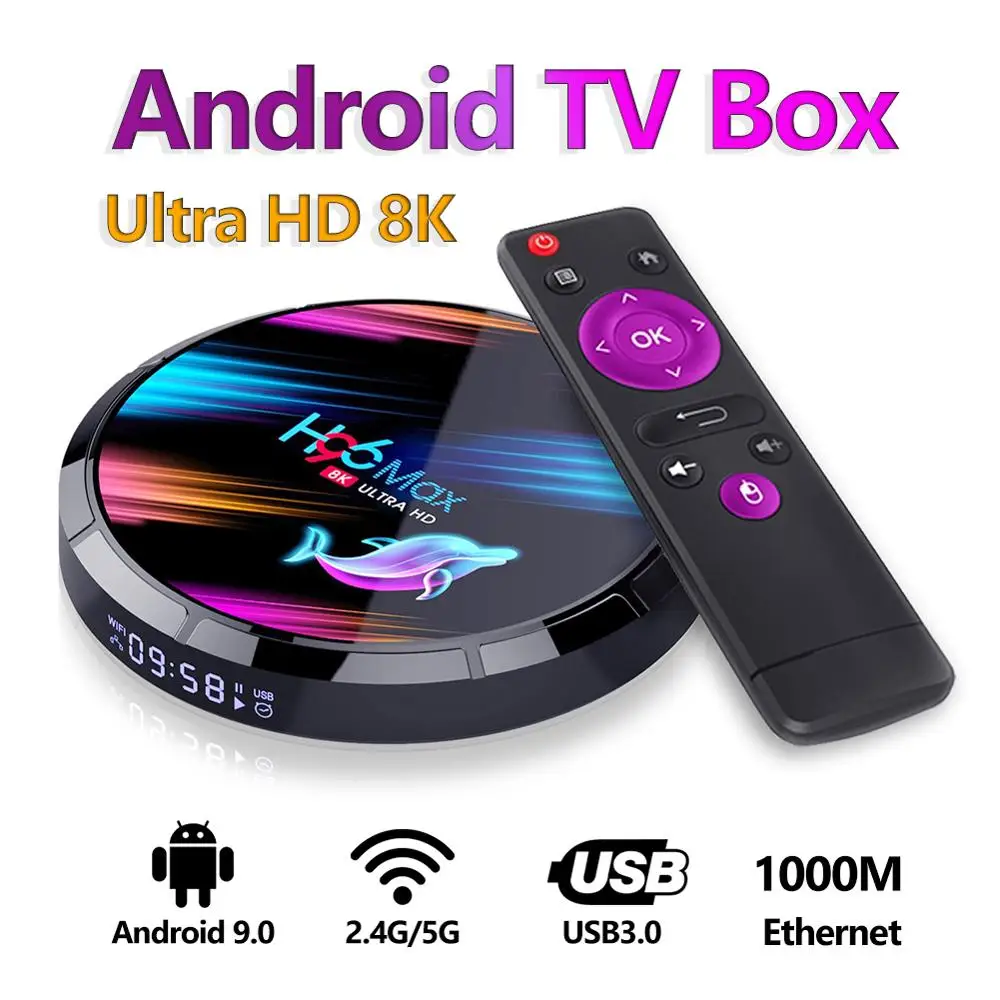 

2020 H96 Max X3 Smart Android TV Box 8K Ultra HD 4G RAM 32G 64G 128G Android 9.0 Youtube Set Top Box With WiFi 2.4G&5G BT 4.0