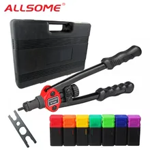 ALLSOME BT-605 клепальщик гайка пистолеты авто заклепки инструмент 1" клепальщик гайка инструмент ручной вставки заклепки гайка инструмент ручной оправки M3 M4 M5 M6 M8