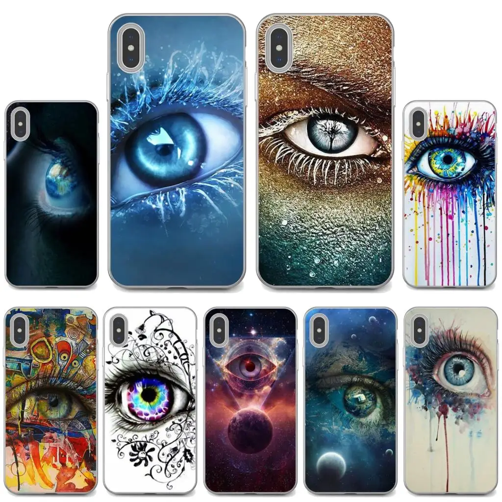 Силиконовый чехол для телефона Sony Xperia XA Z3 Z5 XZ1 XZ2 Z Z1 Z2 compact M2 M4 M5 C4 C6 E3 T3 Lovely-Rainbow-Eyes-Girl