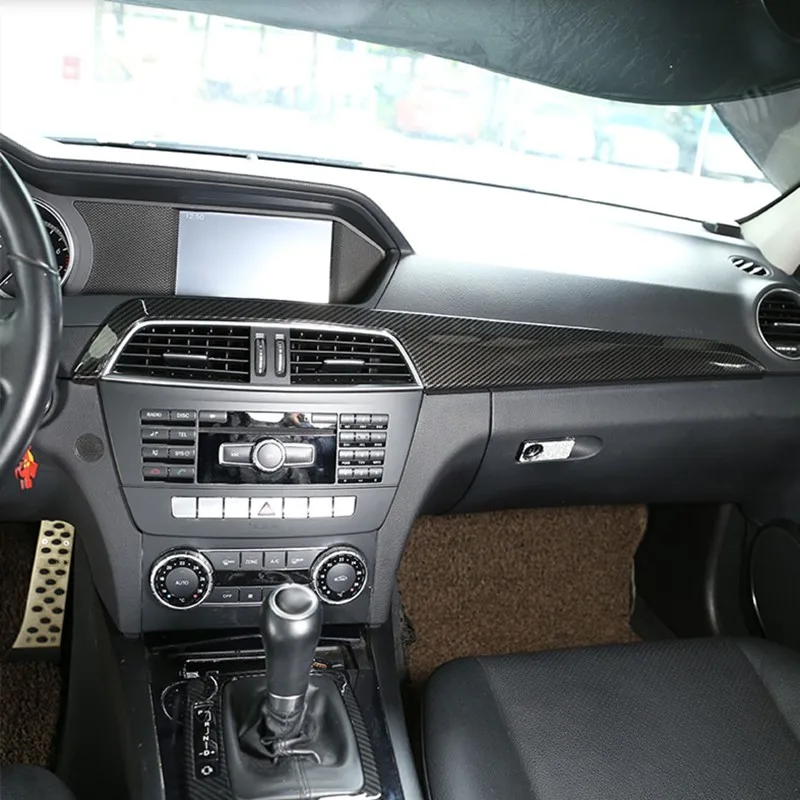 Автомобильная центральная консоль панель приборной панели декоративная наклейка Накладка для Mercedes Benz C Class W204 2010-13 LHD аксессуары для интерьера