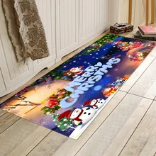 Рождественский 3D ковер с принтом Санта-Клауса, рождественские вечерние декоративные коврики для детской комнаты, Фланелевые домашние ковры для гостиной