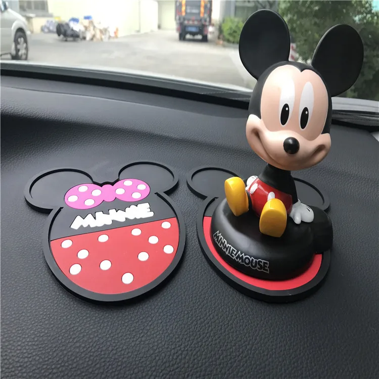 

Cartoon Mickey Minnie Anti-slip Mats PVC Non Slip Mat Car Interior DecorationAccessories Anti-skid Pad for Dashboard 1PC