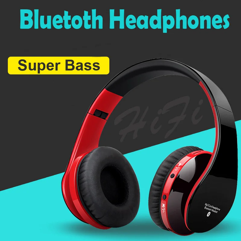 Новые портативные беспроводные наушники Bluetooth стерео Складная гарнитура аудио Mp3