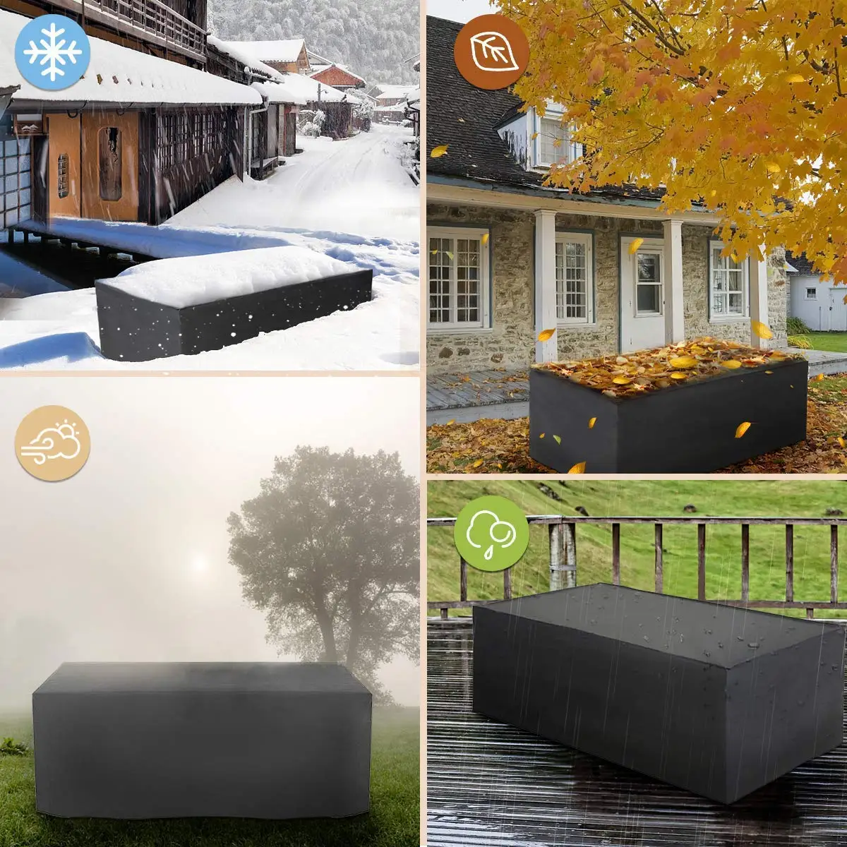16 Sizes Brown Waterproof Outdoor Patio Garden Furniture Covers 210D Rain Snow Chair covers Sofa Table Chair Dust Proof Cover chair cover,patio furniture cover,chair dust cover