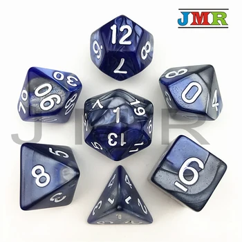 

Brand New Dark Blue Color Playing Game for Dungeons and Dragons 2 Color Effect Rpg Game Dice for Board Game,As Gift