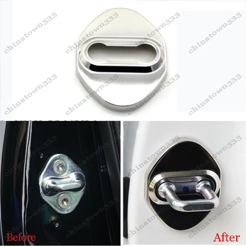 For M2 3 6 RX8 MX5 Stainless Steel Door Lock Chrome Cover Accesories 4