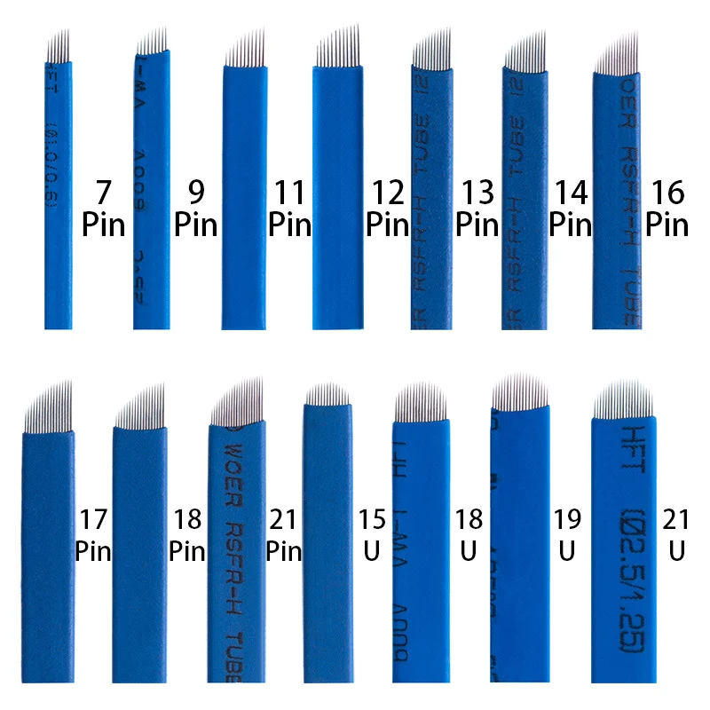 100 шт микроблейдинг иглы 0,16 мм nano Agulhas Lamina несколько Para Flex 12U формы лезвия для тату руководство для tebori бровей ручка