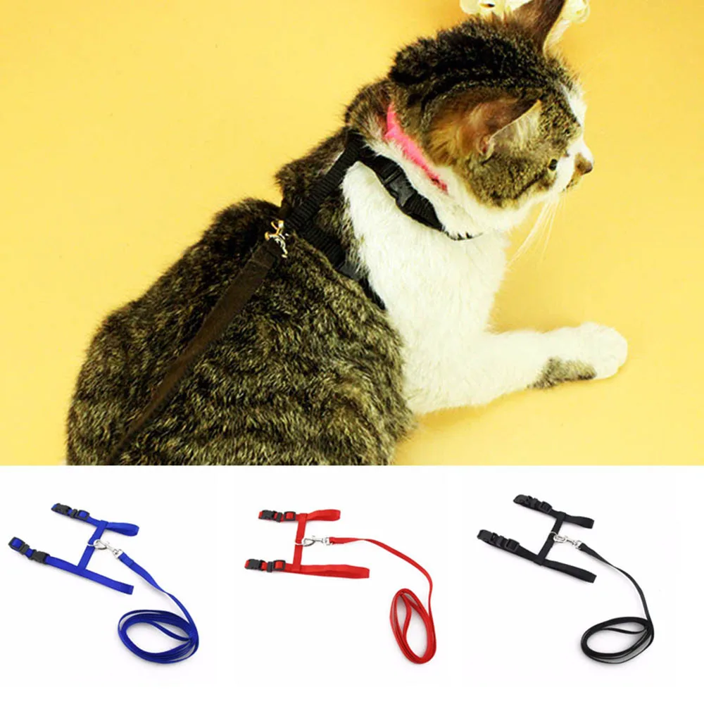 1pc Nylon Breakaway Dog Cat Kitten Adjustable Harness Basic Collars Durable Animal Walking Leads Pet Rabbit