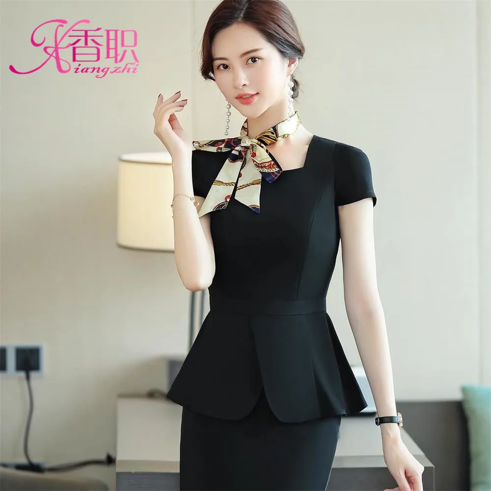 

2019 Spring And Summer Traditional Ol Classic Short Sleeve Professional Skirt Suit Interview Sale Formal Wear Work Suit